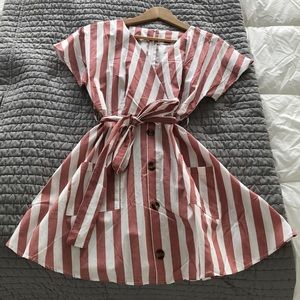 Striped mini dress